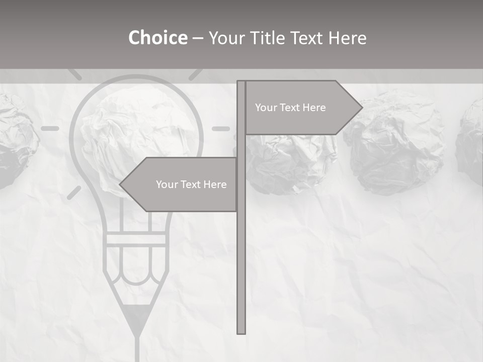 A Light Bulb With Crumpled Paper On It PowerPoint Template