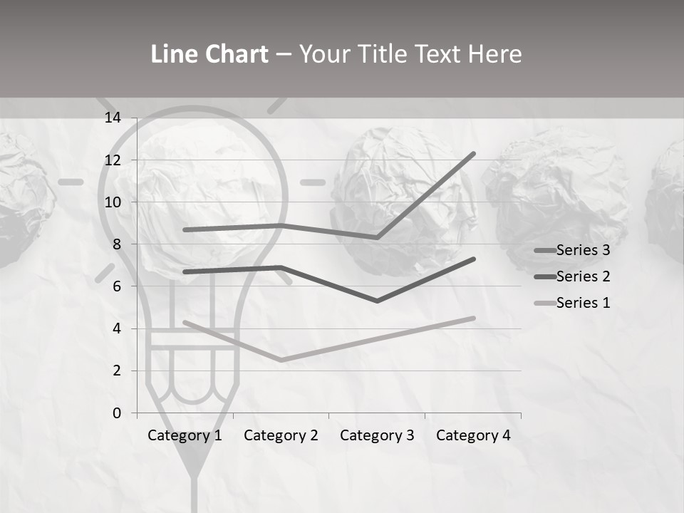 A Light Bulb With Crumpled Paper On It PowerPoint Template