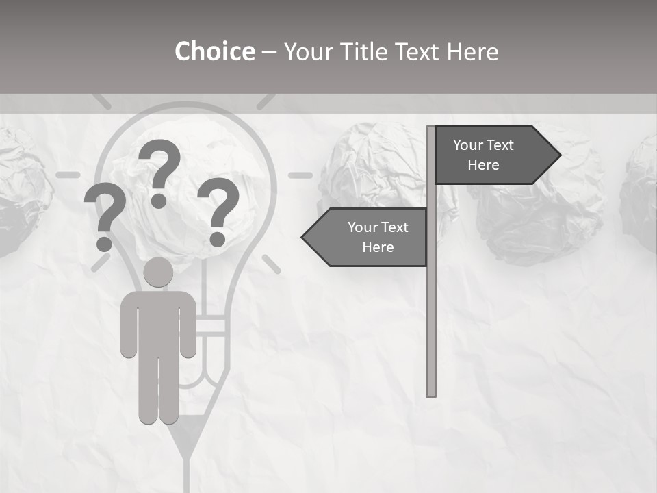 A Light Bulb With Crumpled Paper On It PowerPoint Template