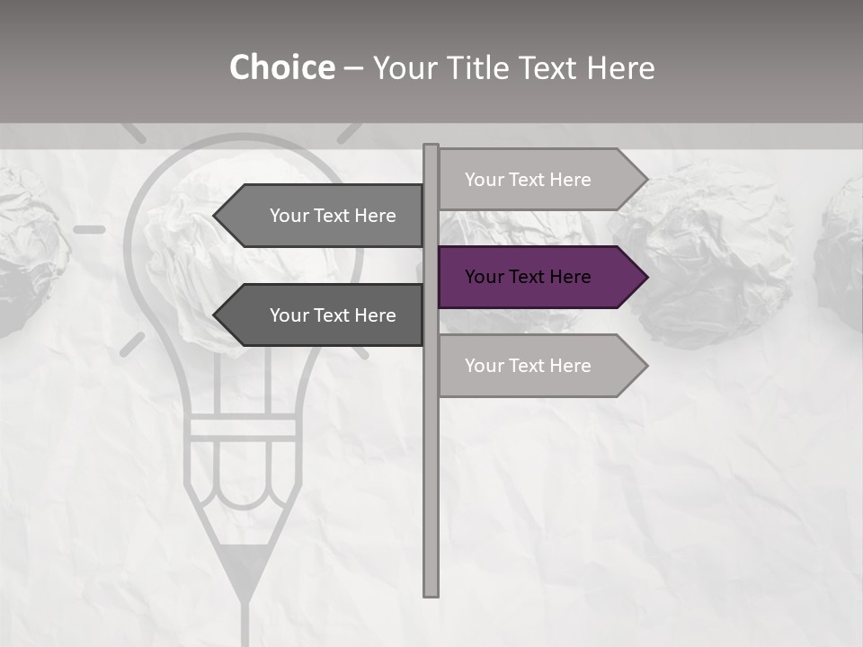 A Light Bulb With Crumpled Paper On It PowerPoint Template