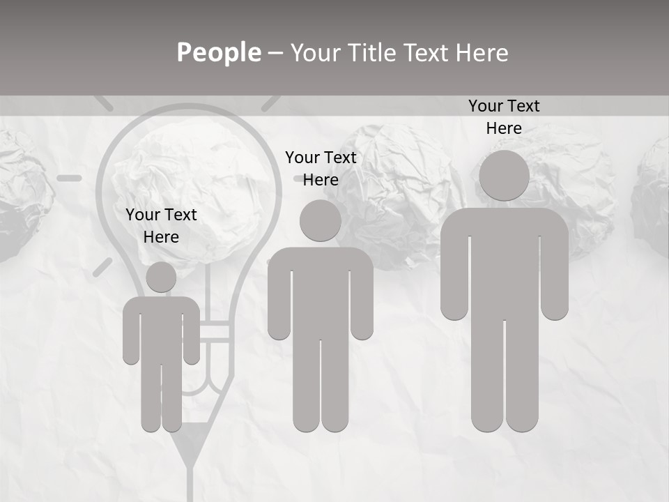 A Light Bulb With Crumpled Paper On It PowerPoint Template