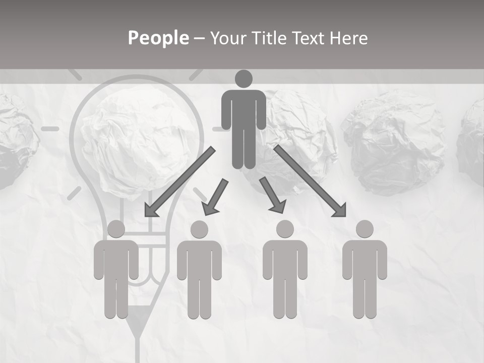 A Light Bulb With Crumpled Paper On It PowerPoint Template