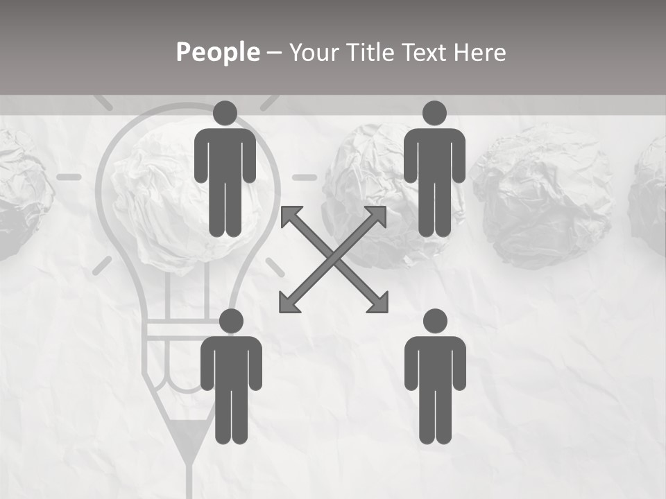 A Light Bulb With Crumpled Paper On It PowerPoint Template