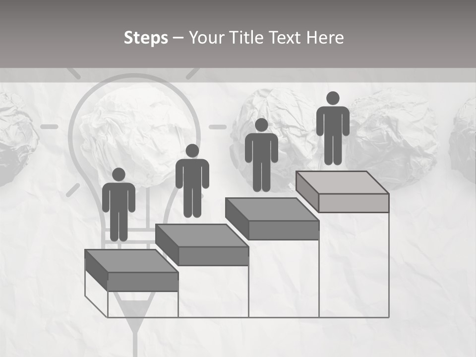 A Light Bulb With Crumpled Paper On It PowerPoint Template