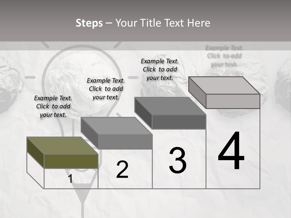 A Light Bulb With Crumpled Paper On It PowerPoint Template