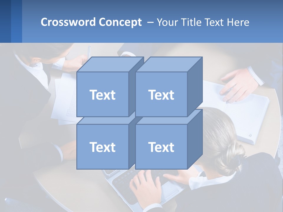 A Group Of People Sitting Around A Table Working On A Laptop PowerPoint Template