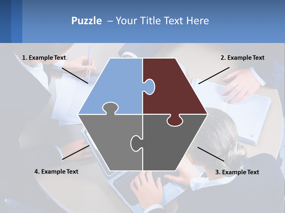 A Group Of People Sitting Around A Table Working On A Laptop PowerPoint Template