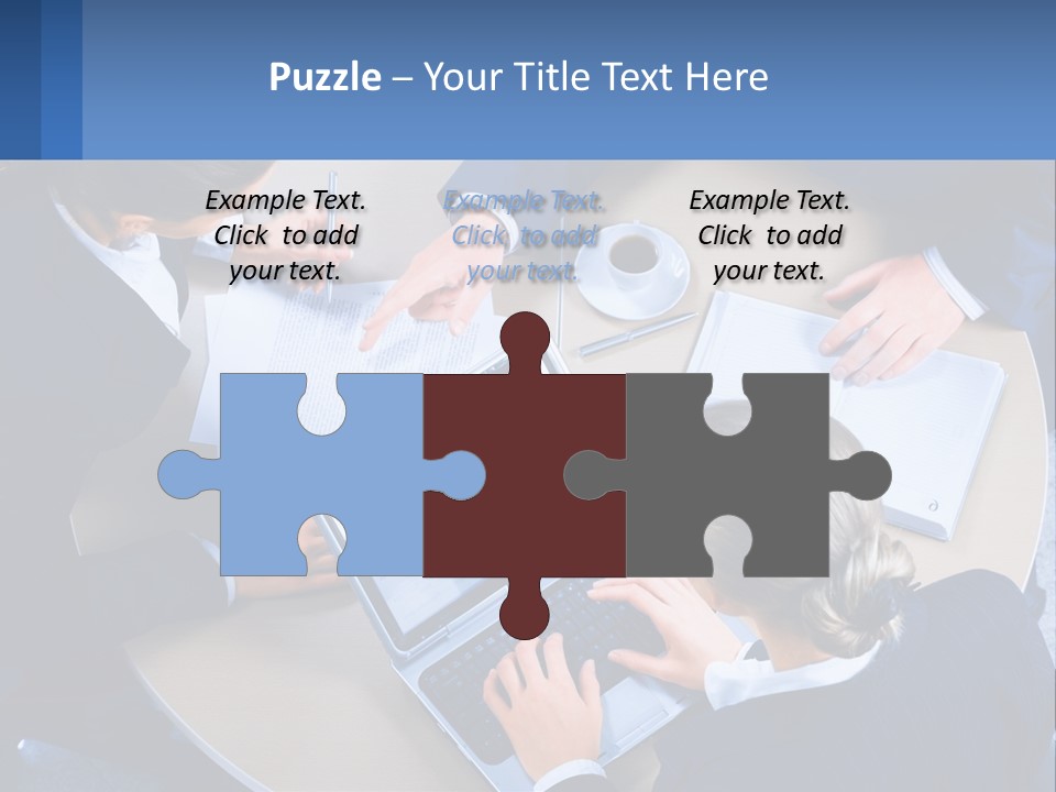 A Group Of People Sitting Around A Table Working On A Laptop PowerPoint Template