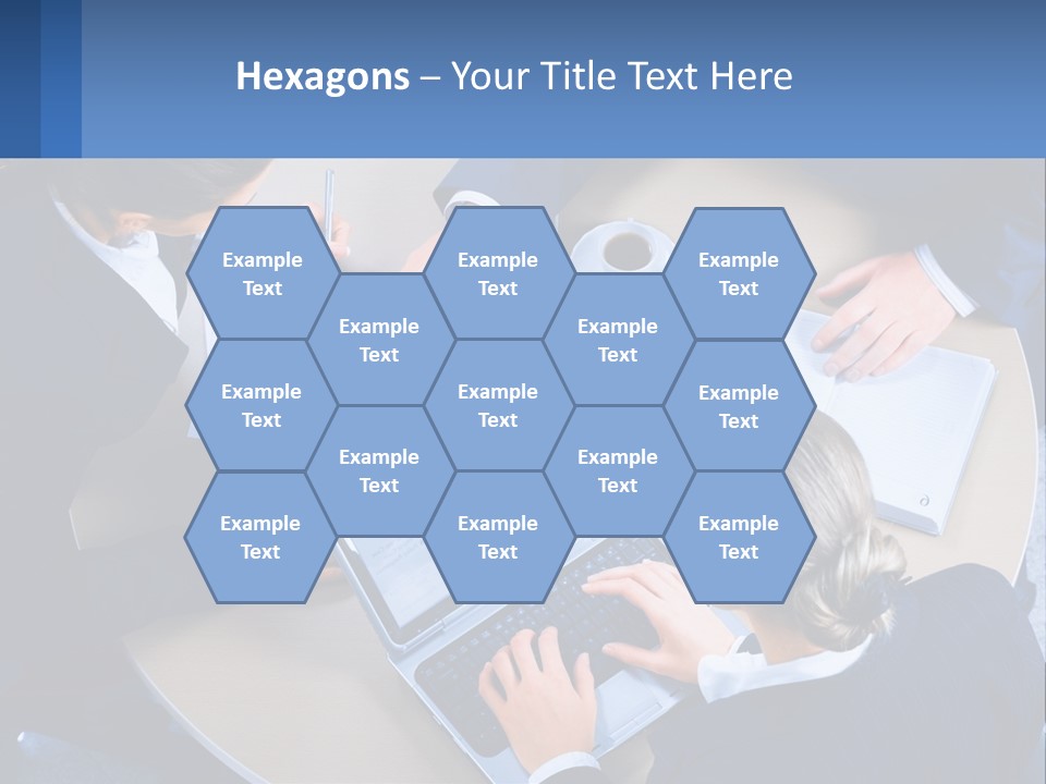 A Group Of People Sitting Around A Table Working On A Laptop PowerPoint Template