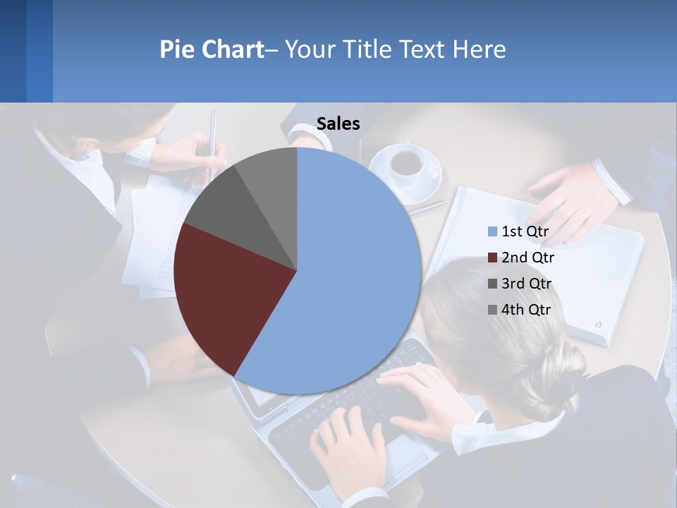 A Group Of People Sitting Around A Table Working On A Laptop PowerPoint Template