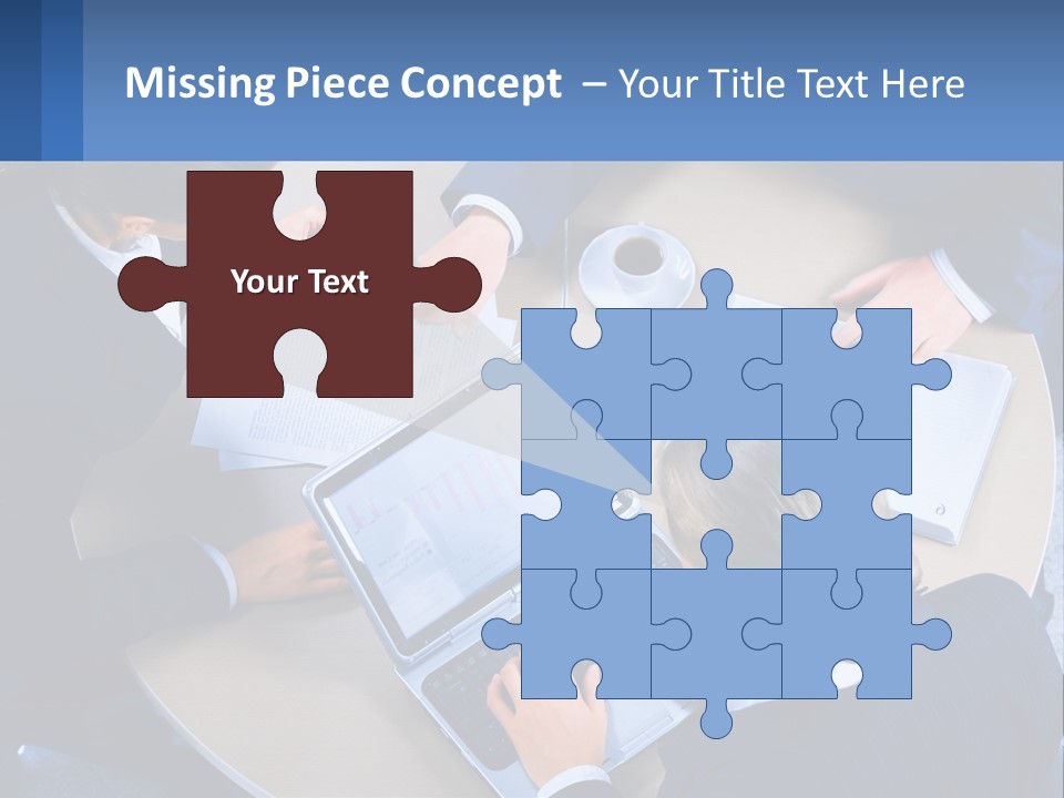 A Group Of People Sitting Around A Table Working On A Laptop PowerPoint Template