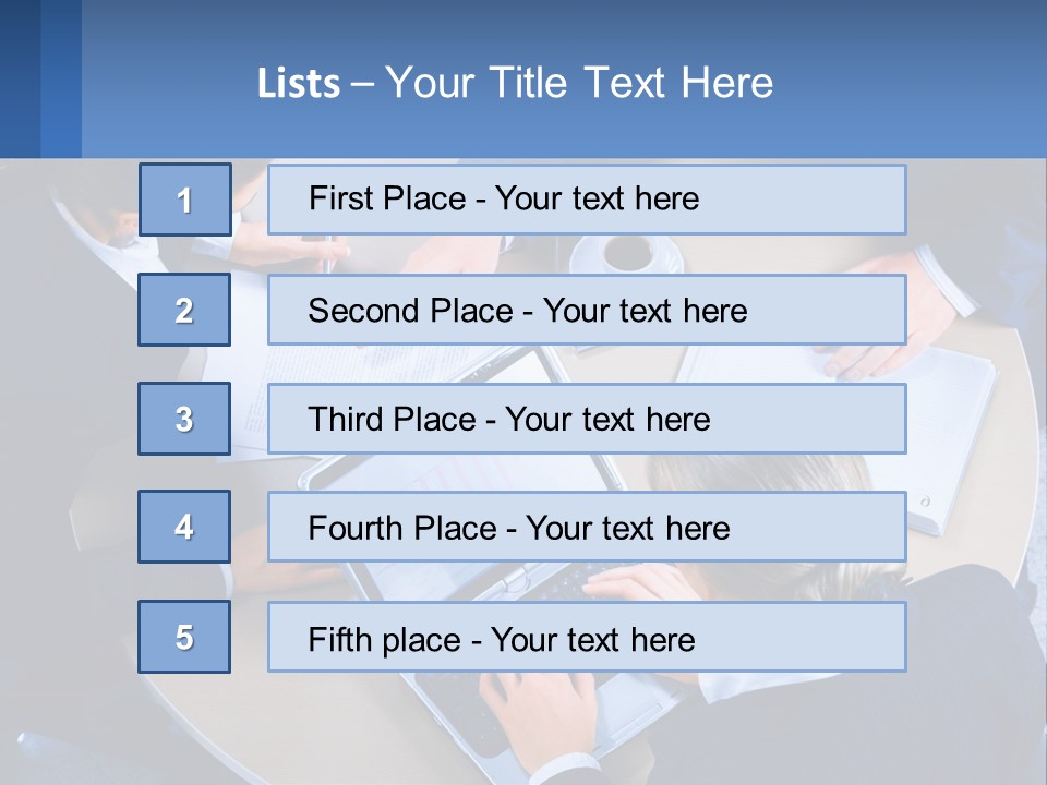 A Group Of People Sitting Around A Table Working On A Laptop PowerPoint Template