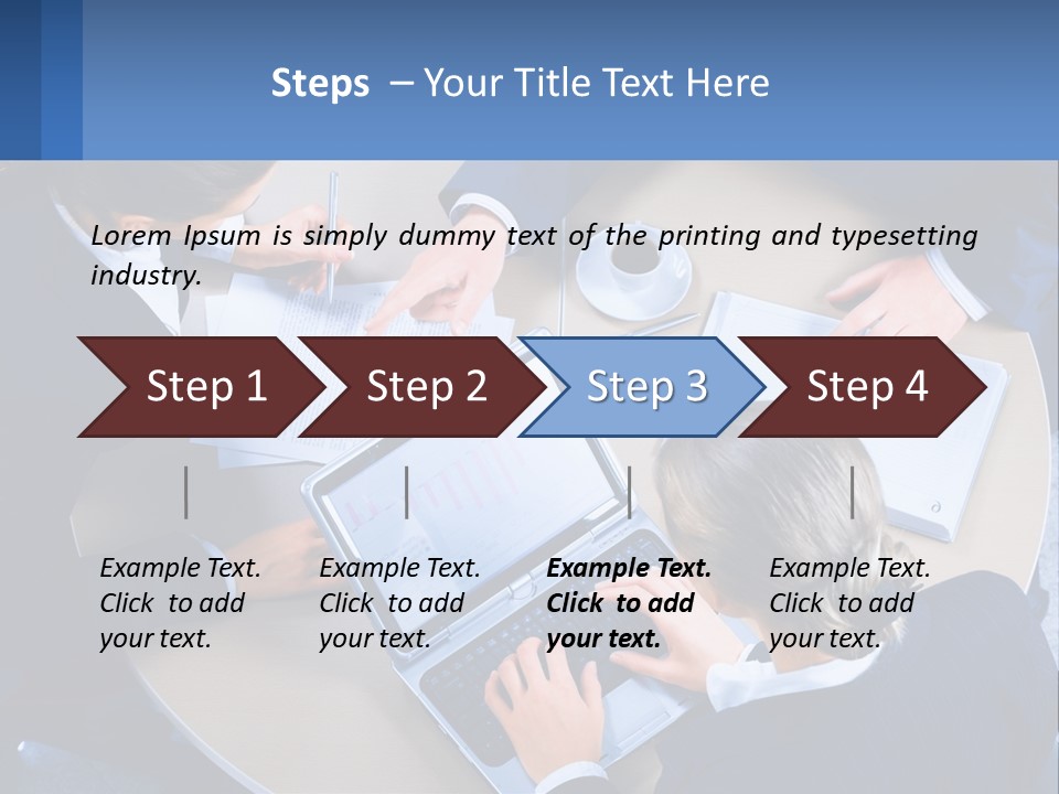 A Group Of People Sitting Around A Table Working On A Laptop PowerPoint Template