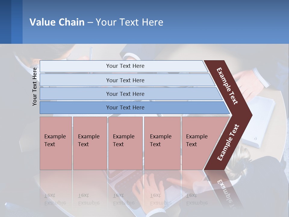 A Group Of People Sitting Around A Table Working On A Laptop PowerPoint Template