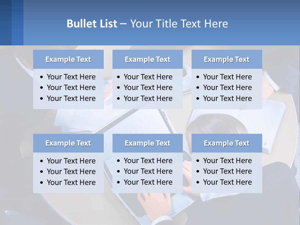A Group Of People Sitting Around A Table Working On A Laptop PowerPoint Template