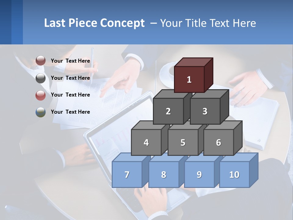 A Group Of People Sitting Around A Table Working On A Laptop PowerPoint Template