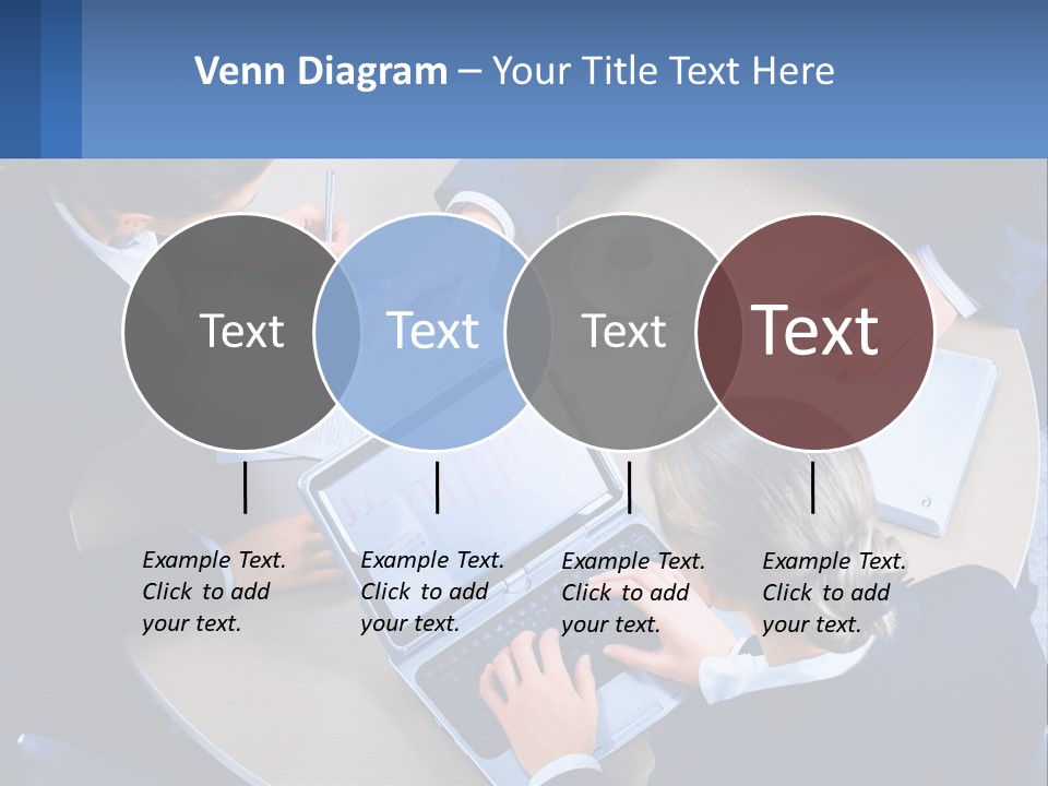 A Group Of People Sitting Around A Table Working On A Laptop PowerPoint Template