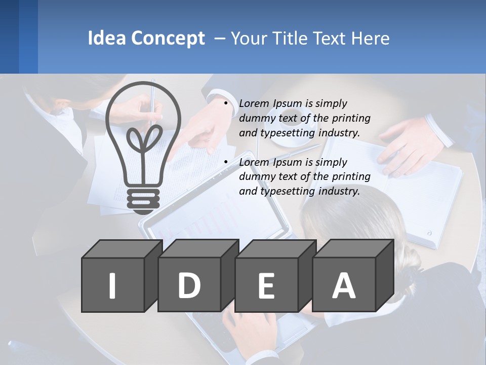 A Group Of People Sitting Around A Table Working On A Laptop PowerPoint Template