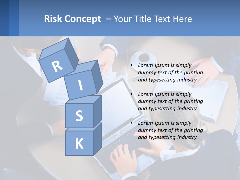 A Group Of People Sitting Around A Table Working On A Laptop PowerPoint Template