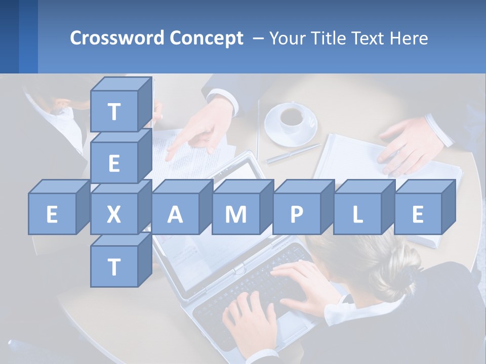A Group Of People Sitting Around A Table Working On A Laptop PowerPoint Template