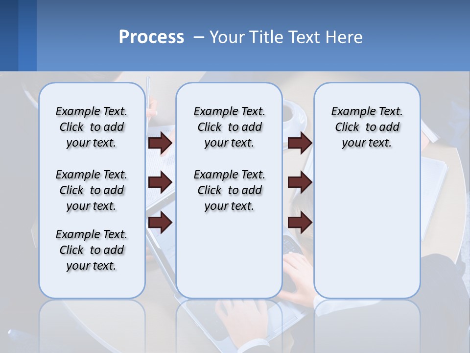 A Group Of People Sitting Around A Table Working On A Laptop PowerPoint Template