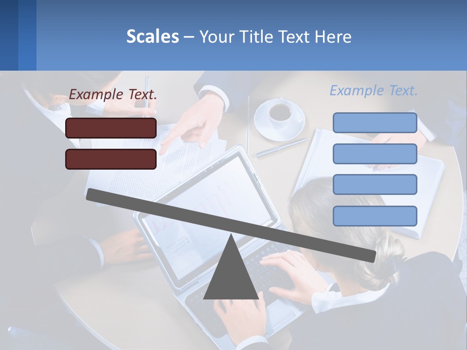 A Group Of People Sitting Around A Table Working On A Laptop PowerPoint Template
