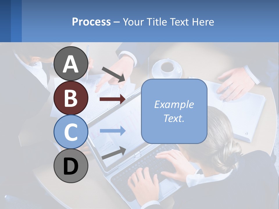 A Group Of People Sitting Around A Table Working On A Laptop PowerPoint Template
