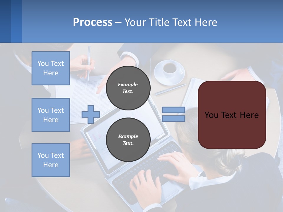 A Group Of People Sitting Around A Table Working On A Laptop PowerPoint Template