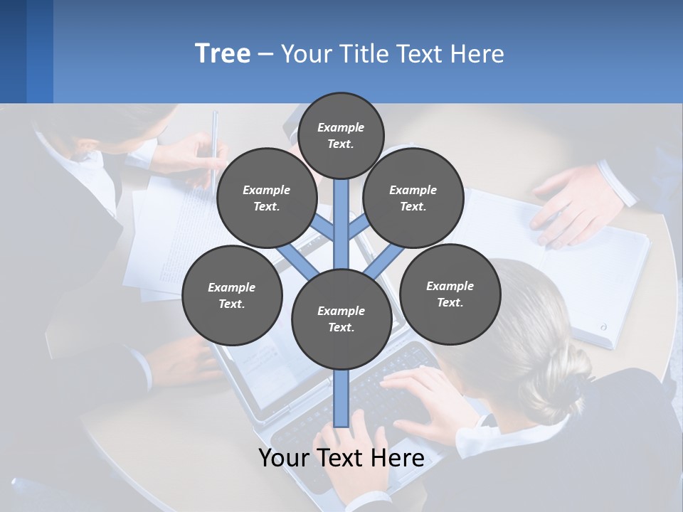 A Group Of People Sitting Around A Table Working On A Laptop PowerPoint Template