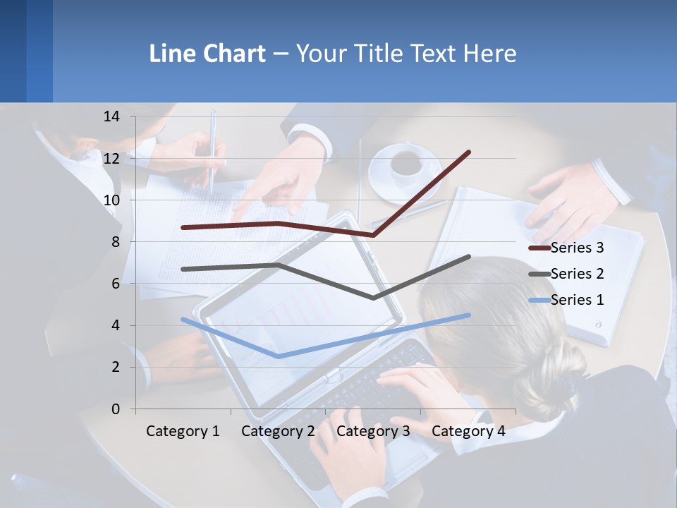 A Group Of People Sitting Around A Table Working On A Laptop PowerPoint Template