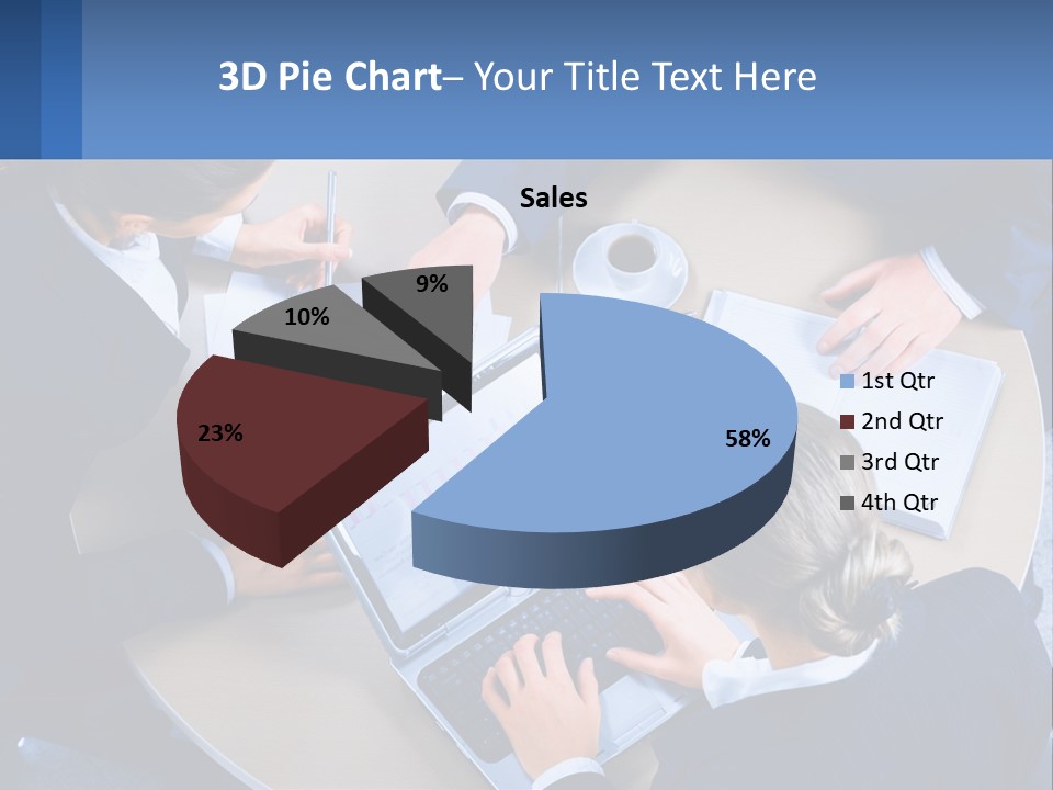 A Group Of People Sitting Around A Table Working On A Laptop PowerPoint Template