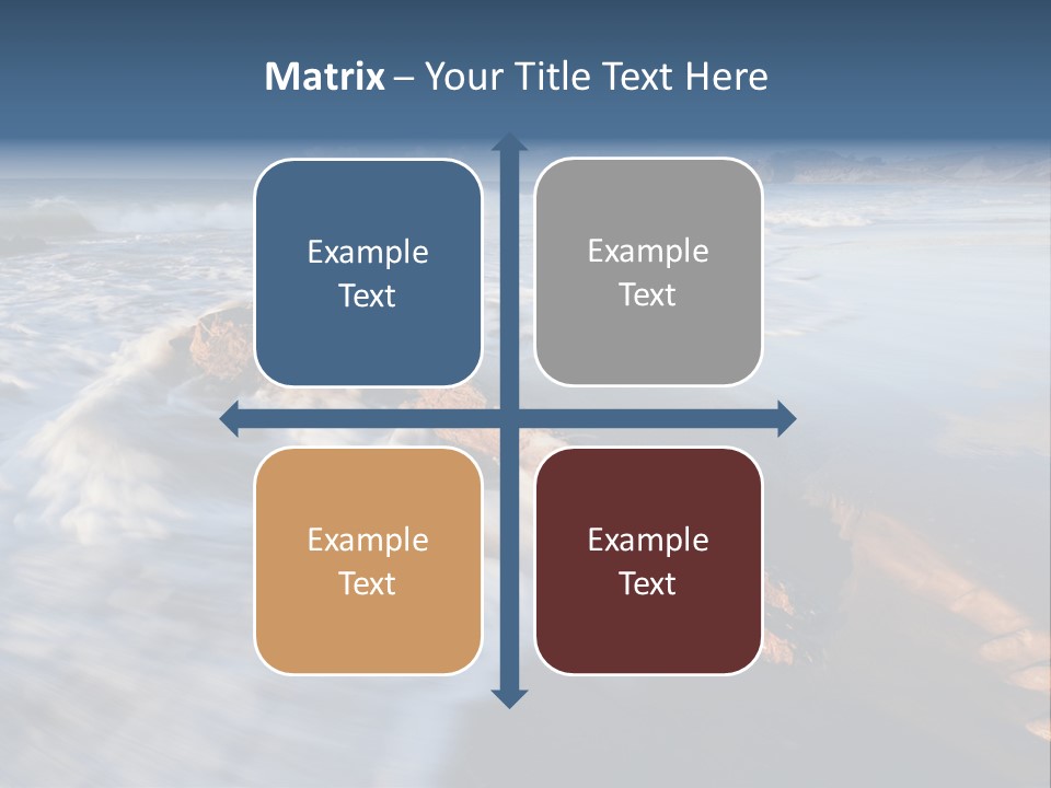 A Rocky Beach With Waves Crashing On It PowerPoint Template