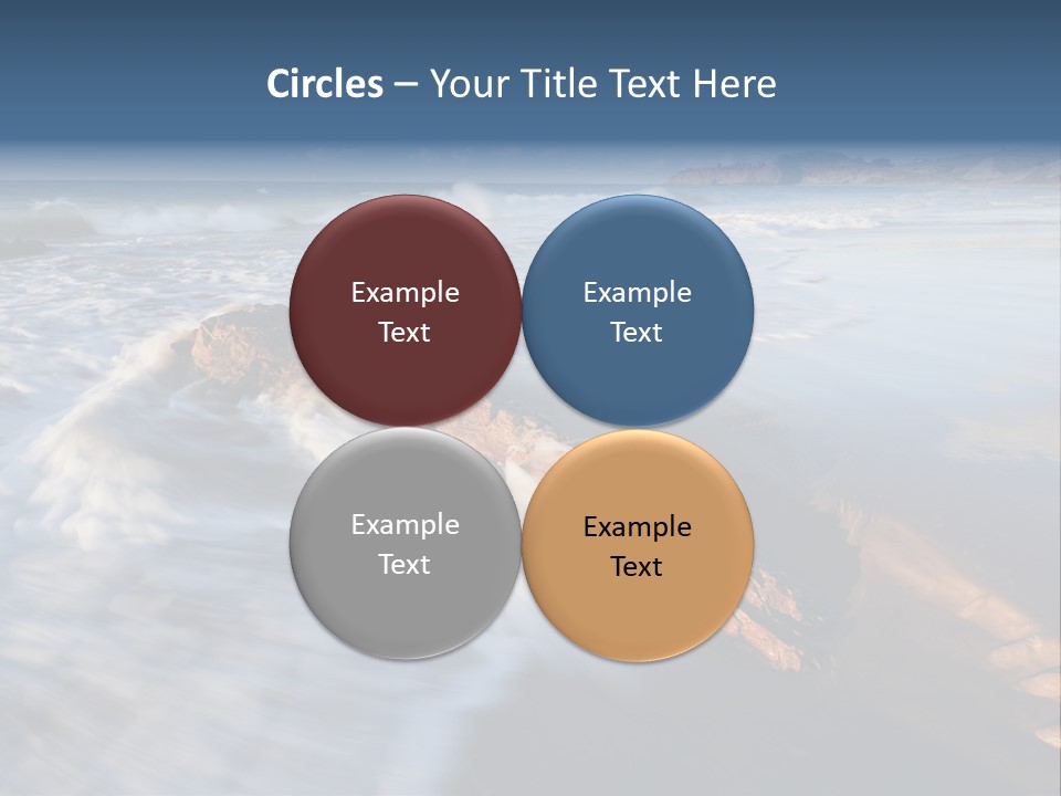 A Rocky Beach With Waves Crashing On It PowerPoint Template