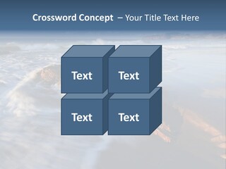 A Rocky Beach With Waves Crashing On It PowerPoint Template