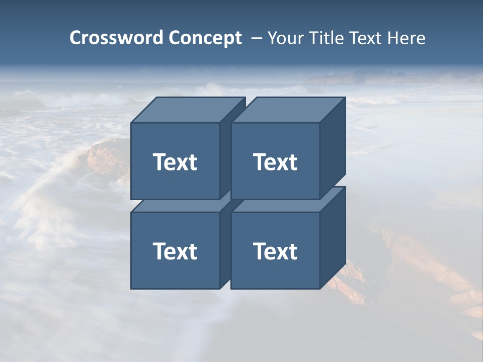 A Rocky Beach With Waves Crashing On It PowerPoint Template