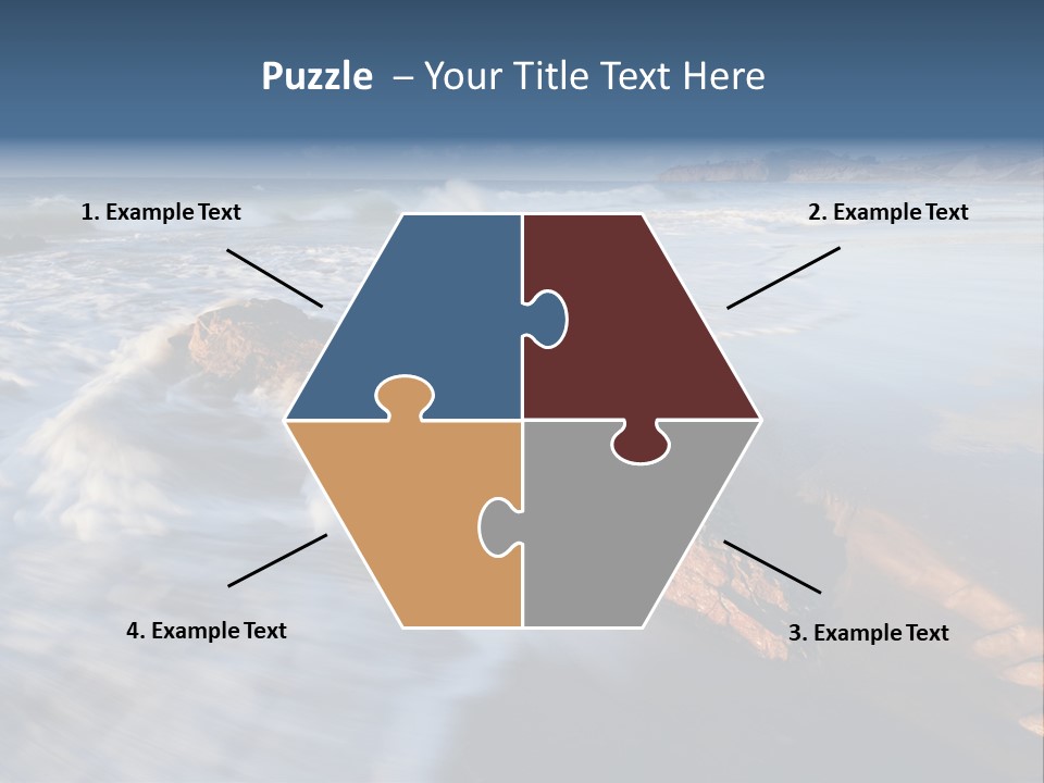 A Rocky Beach With Waves Crashing On It PowerPoint Template