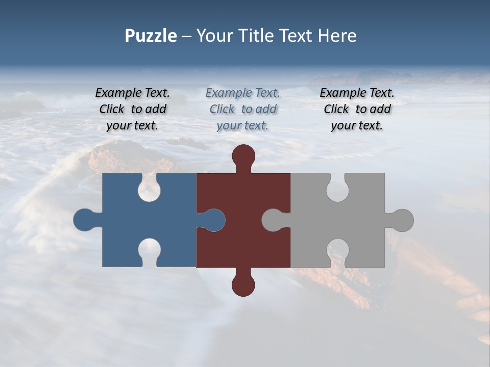 A Rocky Beach With Waves Crashing On It PowerPoint Template