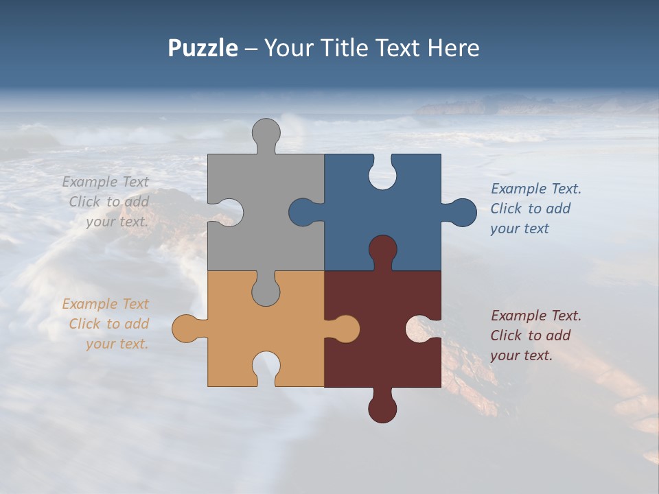 A Rocky Beach With Waves Crashing On It PowerPoint Template