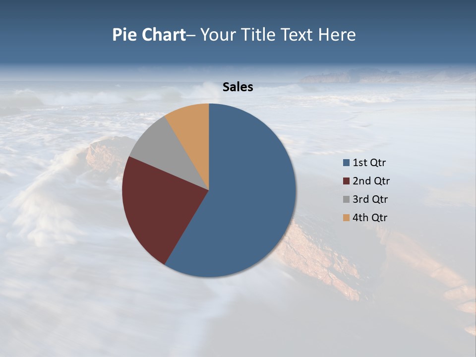 A Rocky Beach With Waves Crashing On It PowerPoint Template