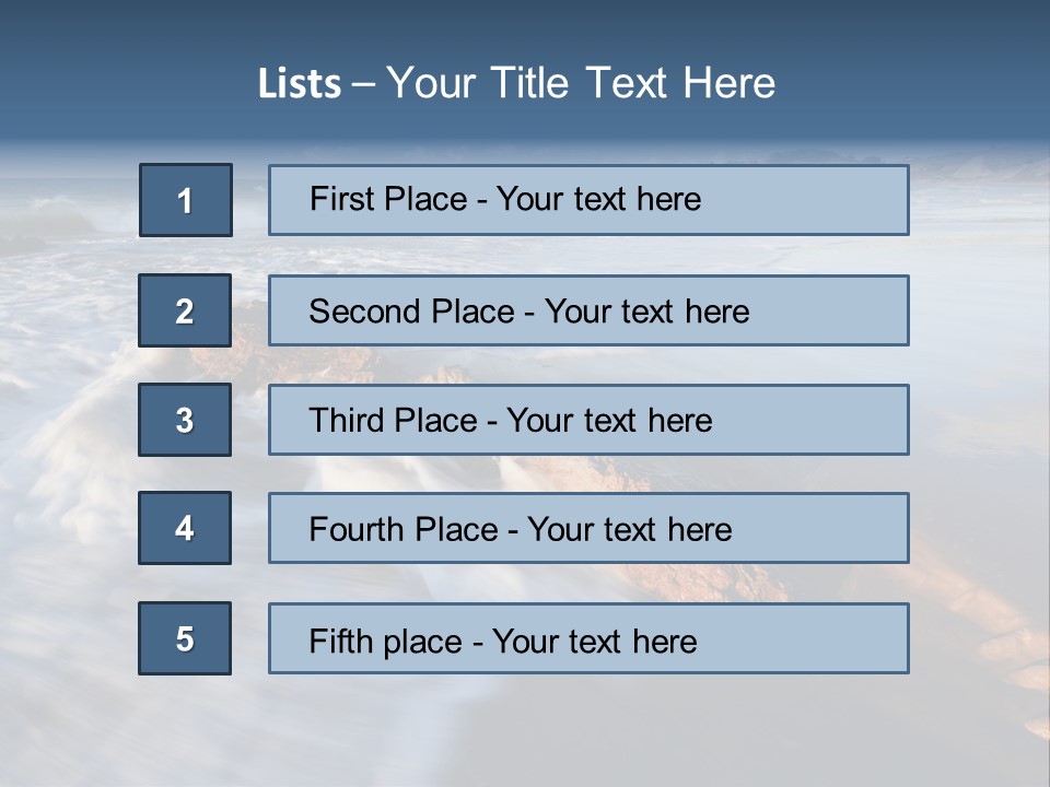 A Rocky Beach With Waves Crashing On It PowerPoint Template
