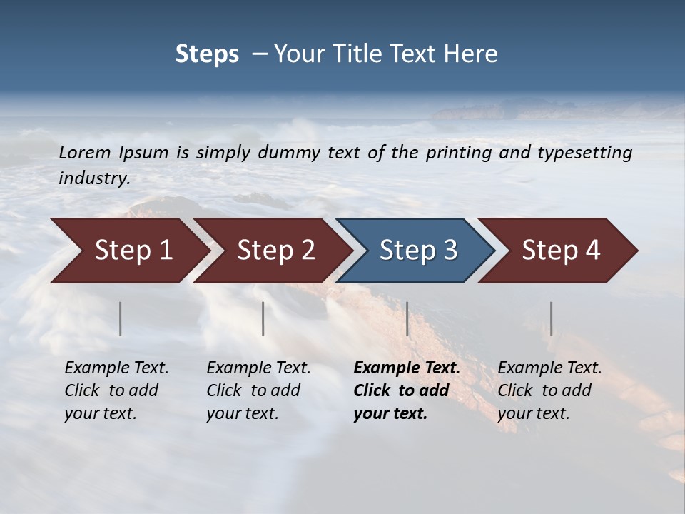 A Rocky Beach With Waves Crashing On It PowerPoint Template