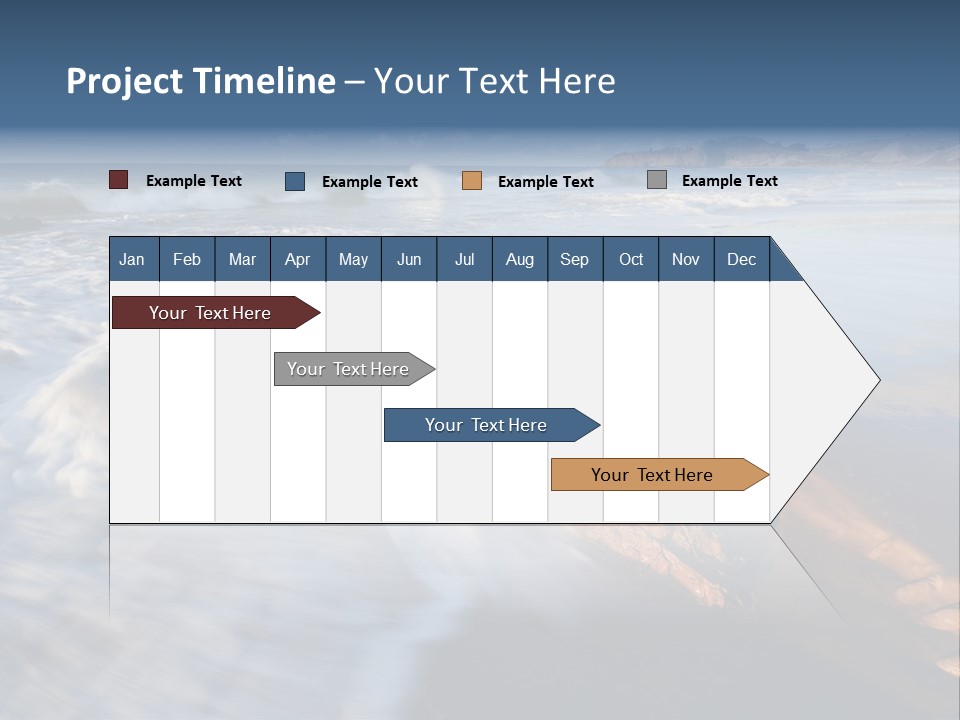 A Rocky Beach With Waves Crashing On It PowerPoint Template