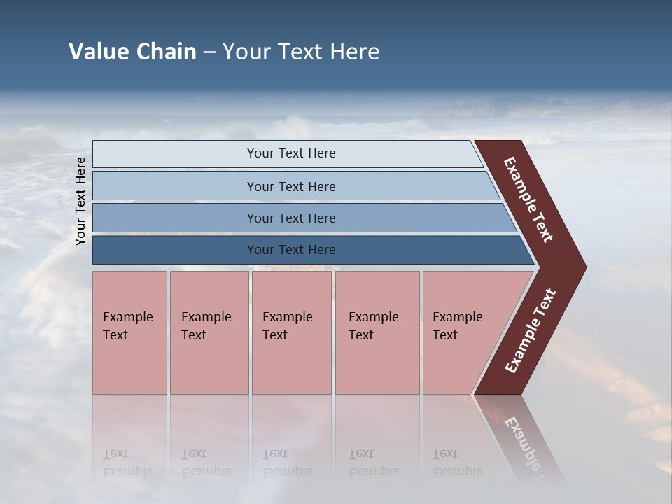 A Rocky Beach With Waves Crashing On It PowerPoint Template
