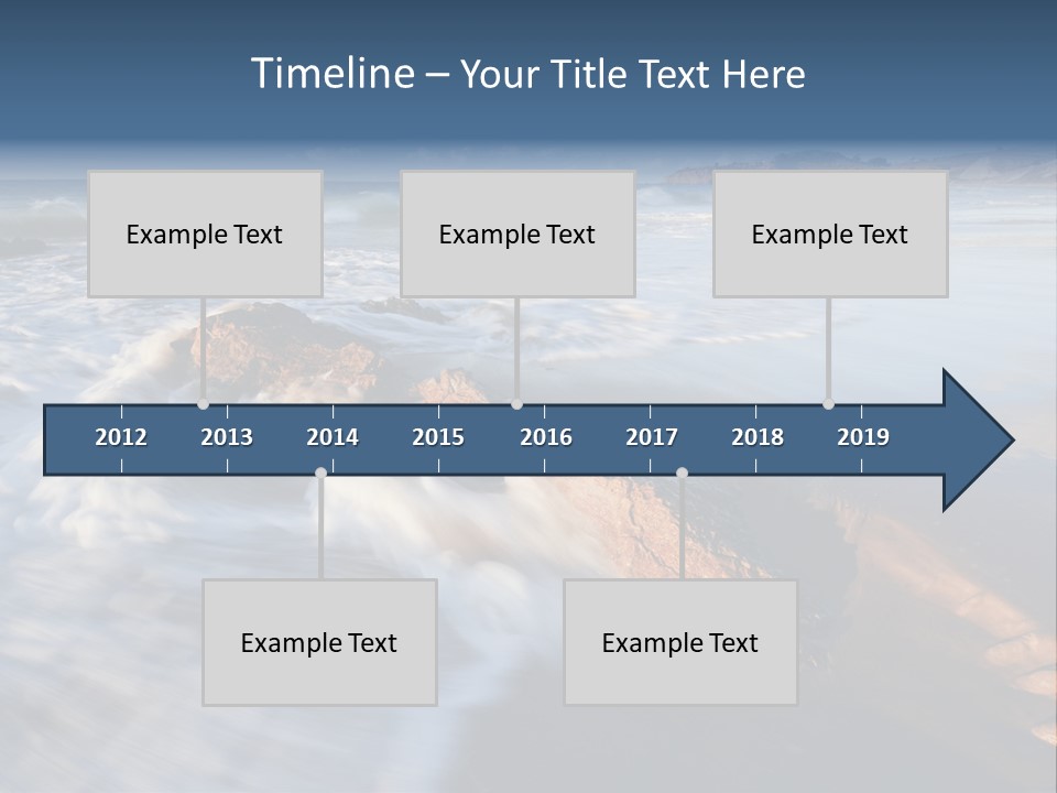 A Rocky Beach With Waves Crashing On It PowerPoint Template
