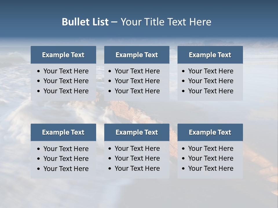 A Rocky Beach With Waves Crashing On It PowerPoint Template