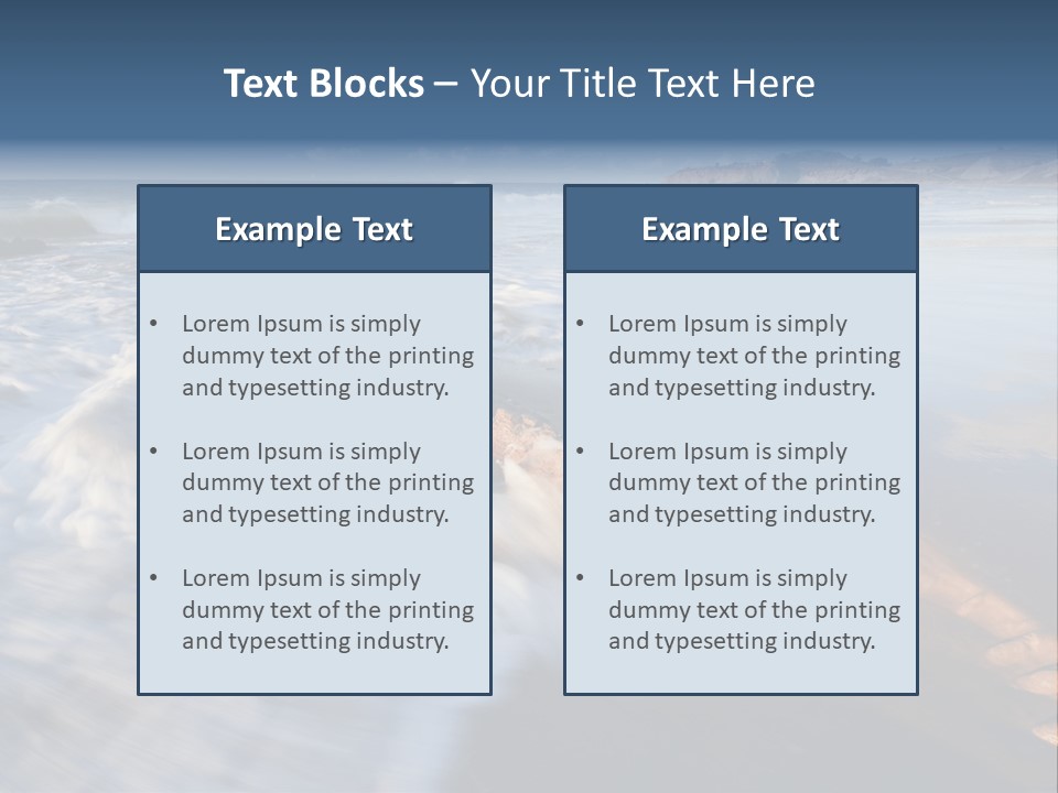 A Rocky Beach With Waves Crashing On It PowerPoint Template
