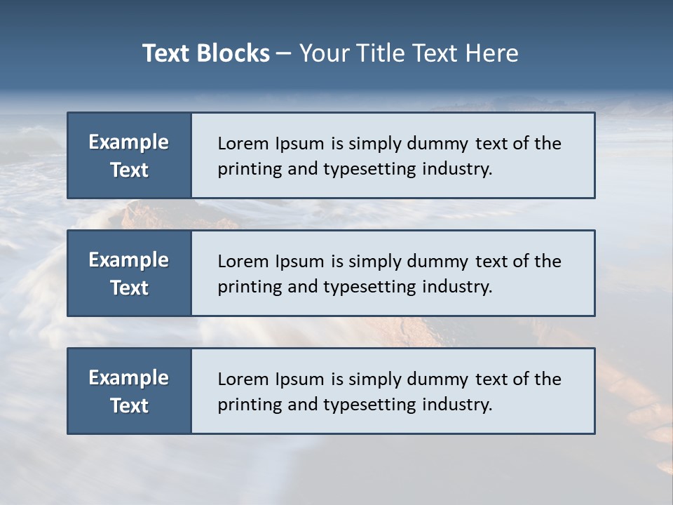 A Rocky Beach With Waves Crashing On It PowerPoint Template
