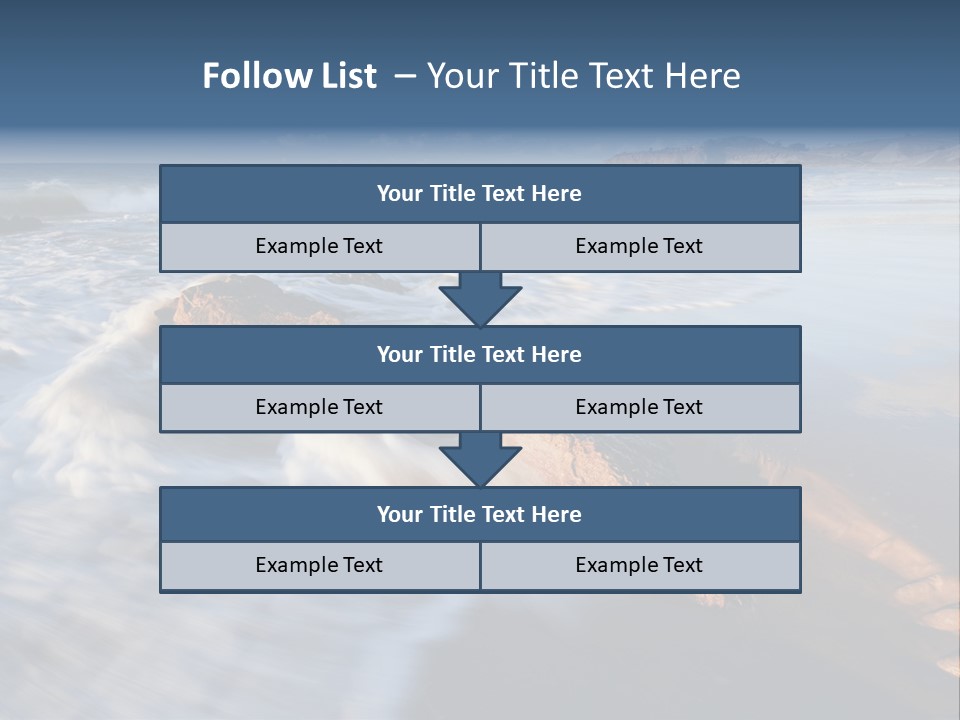 A Rocky Beach With Waves Crashing On It PowerPoint Template