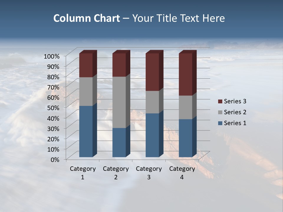 A Rocky Beach With Waves Crashing On It PowerPoint Template