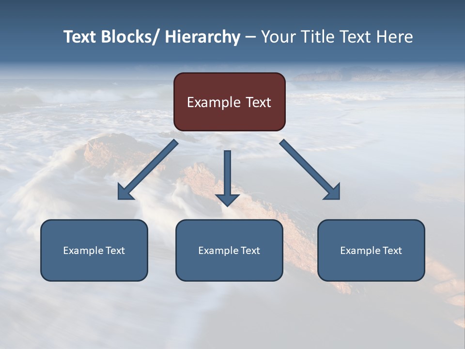 A Rocky Beach With Waves Crashing On It PowerPoint Template